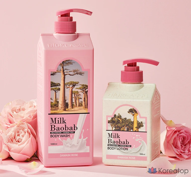 Лосьон для тела Milk Baobab с ароматом дамасской розы, 500 мл, 1 шт.