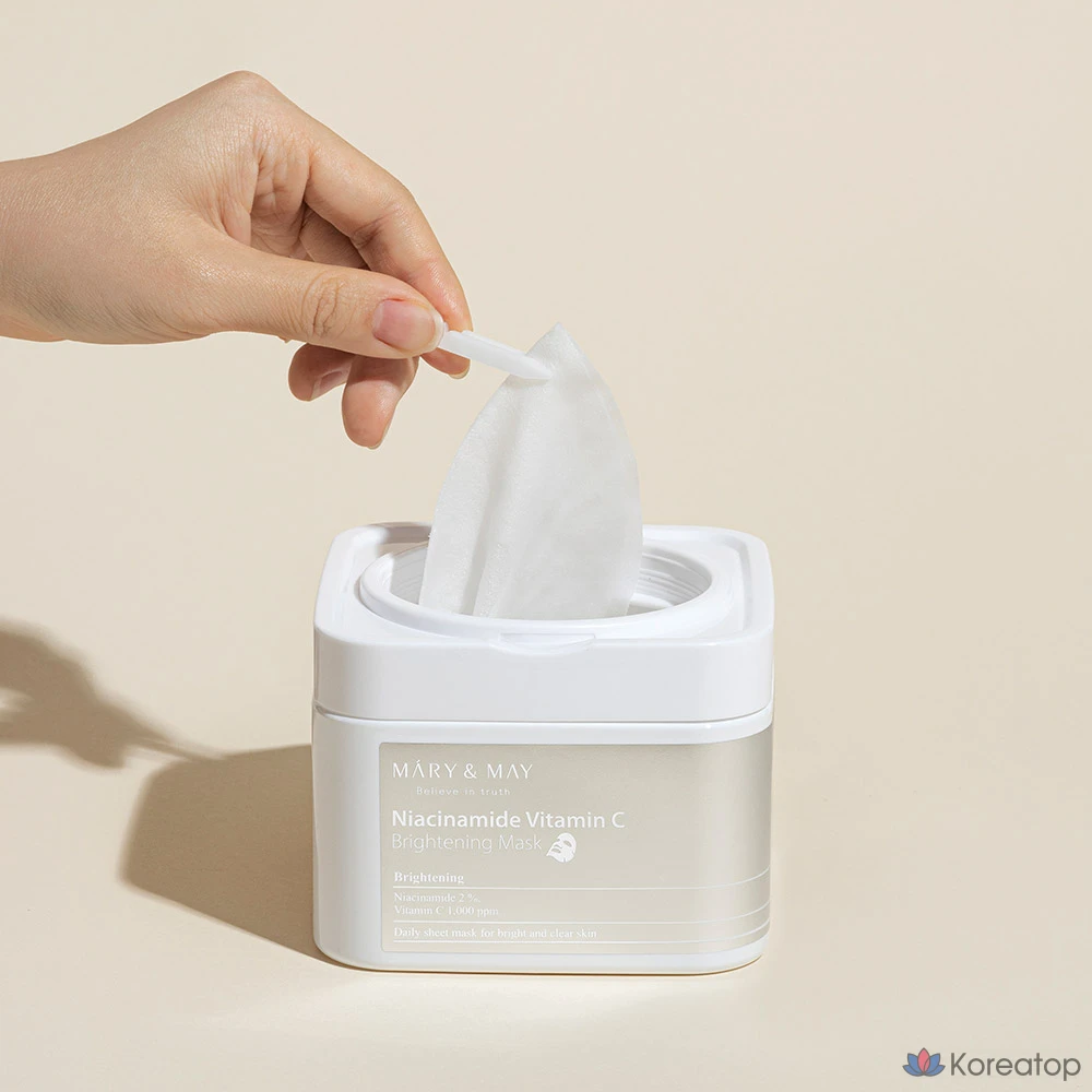 Осветляющая маска Marienmay с ниацинамидом и витамином С, 400 г, 2 упаковки, 1 упаковка, фото 3