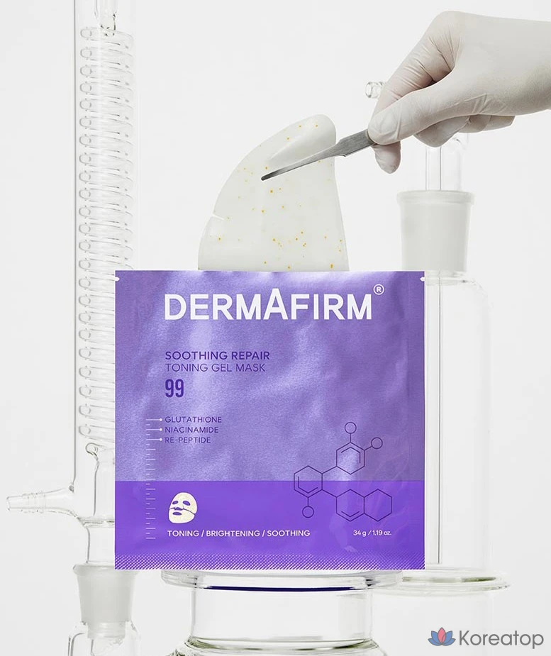 Успокаивающая восстанавливающая тонизирующая гелевая маска Dermafirm, набор R4, 6 штук, 1 упаковка, фото 5