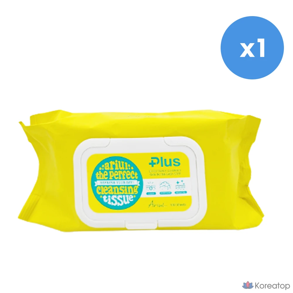 Очищающие салфетки Ariel The Perfect Cleansing Tissue Plus, 100 листов, 1 упаковка.