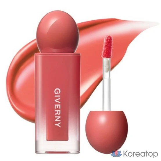 Тинт для губ Giverny Dewy Lip Glaze Tint, оттенок 03 Kitten Coral, 4.3 г, 1 шт.