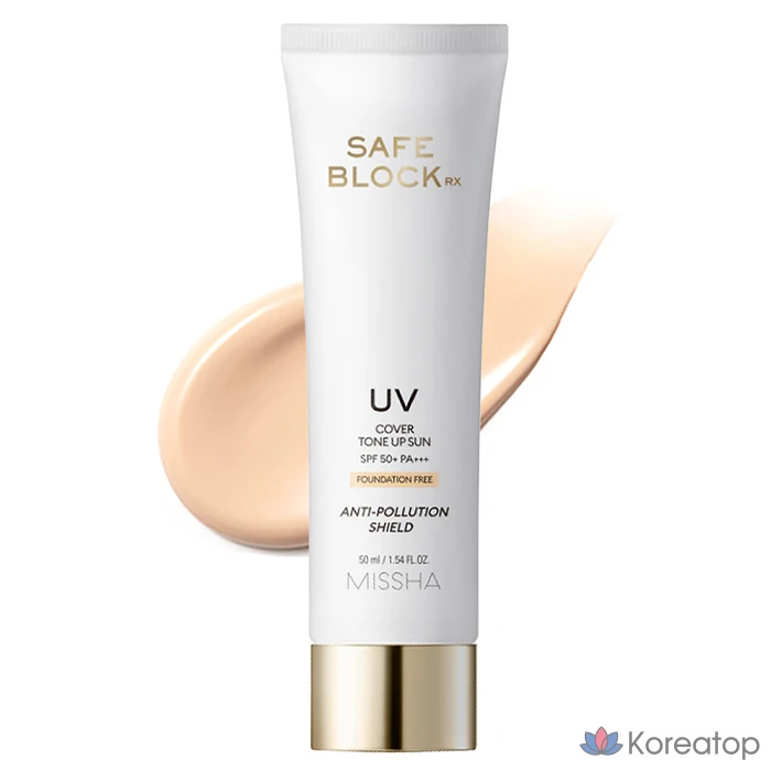 Солнцезащитный крем Missha Safe Block RX Cover Tone-Up SPF50+ PA++++, 50 мл, 1 шт.