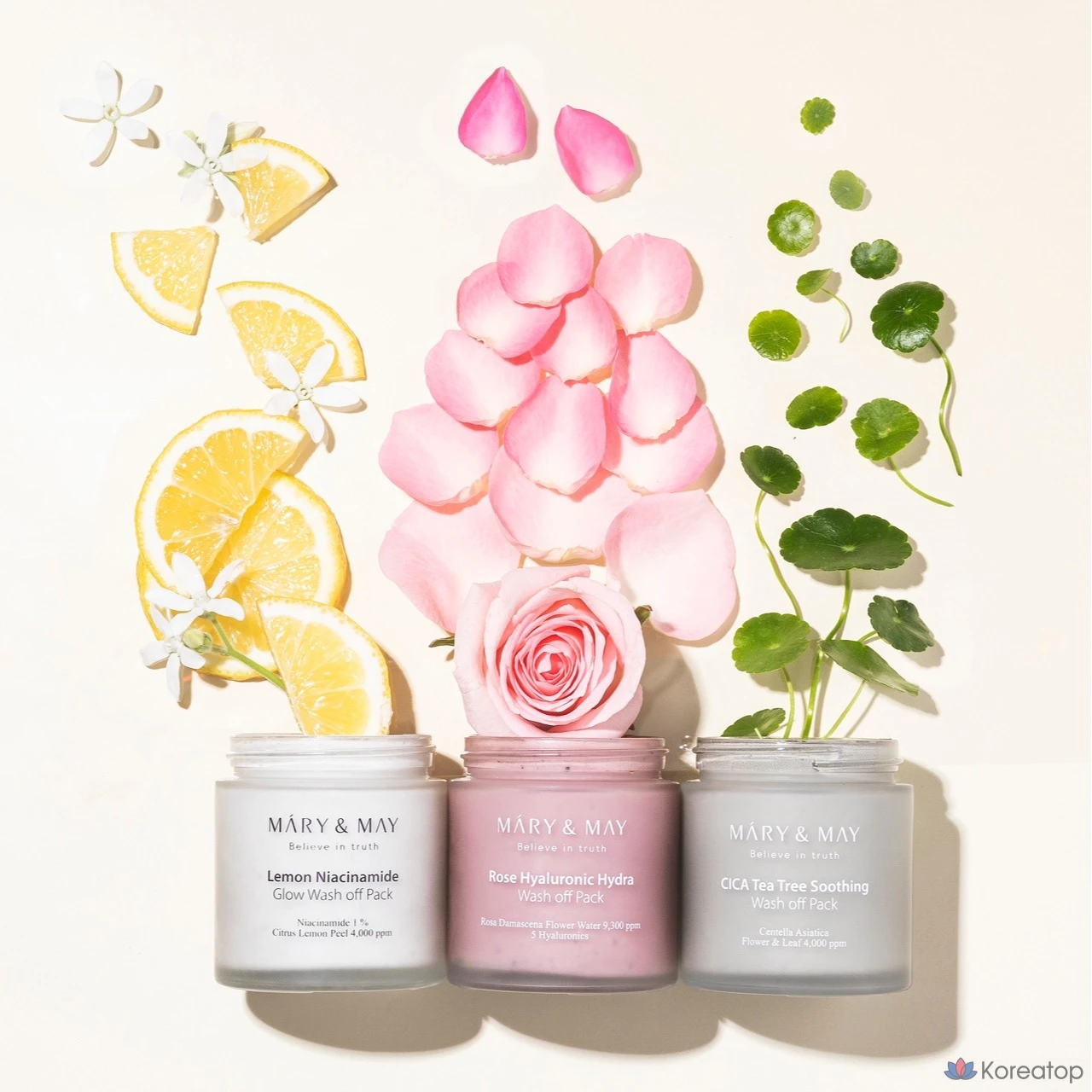 Маска для лица Mary&May Vegan Rose Hyaluronic Hydra Wash-off Mask, 125 г, 6 шт., фото 9