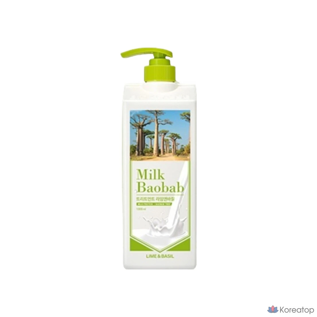 Средство для ухода за кожей на основе баобаба с лаймом и базиликом, 1 л, 1 бутылка.