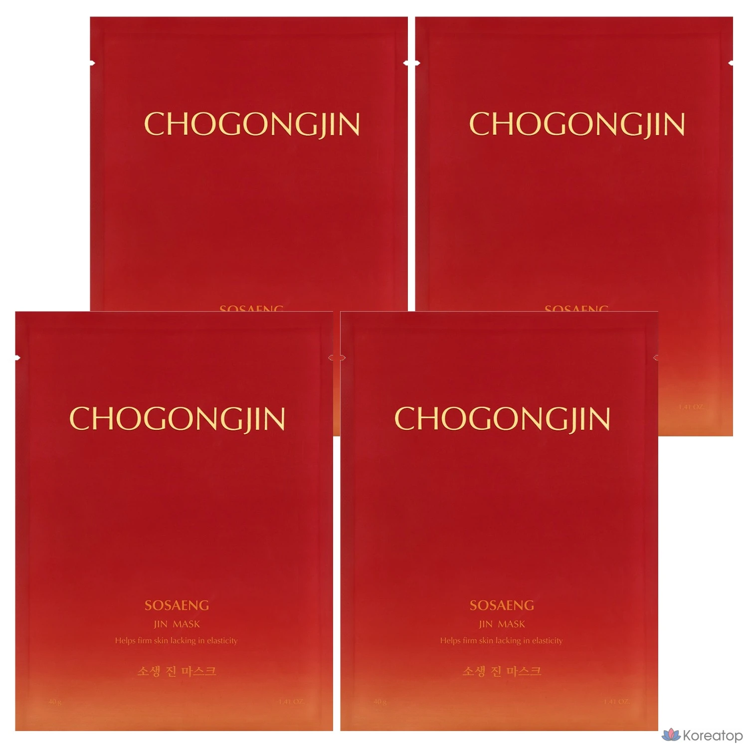 Маска Missha Chogongjin Reviving Jin Mask, 40 г, 1 упаковка, 4 штуки