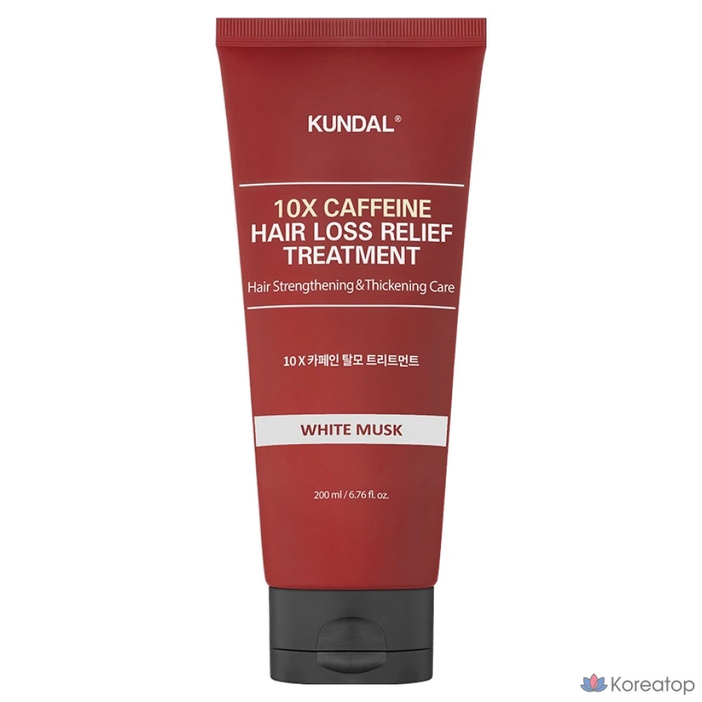 Kundal TenX Средство для укрепления волос с кофеином и ароматом белого мускуса, 200 мл, 1 шт.