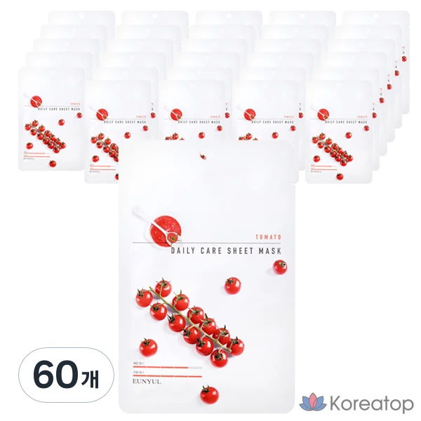 Тканевая маска для лица Eunyul Silver Tomato Daily Care, 1 упаковка, 60 листов