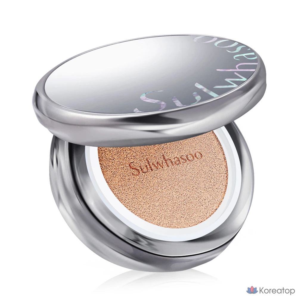 Тональный крем-кушон Sulwhasoo Perfecting Cushion + сменный блок New Renewal, № 21N1, бежевый, 1 шт.