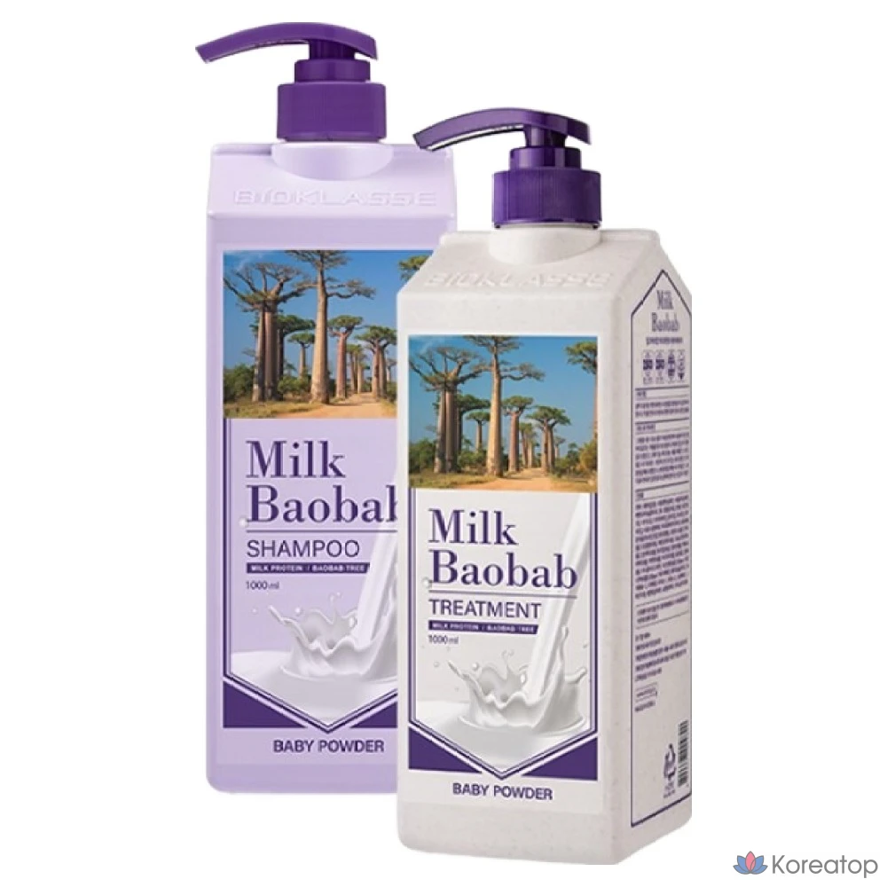 Шампунь Milk Baobab с ароматом детской присыпки, 1 л, 1 шт., фото 3