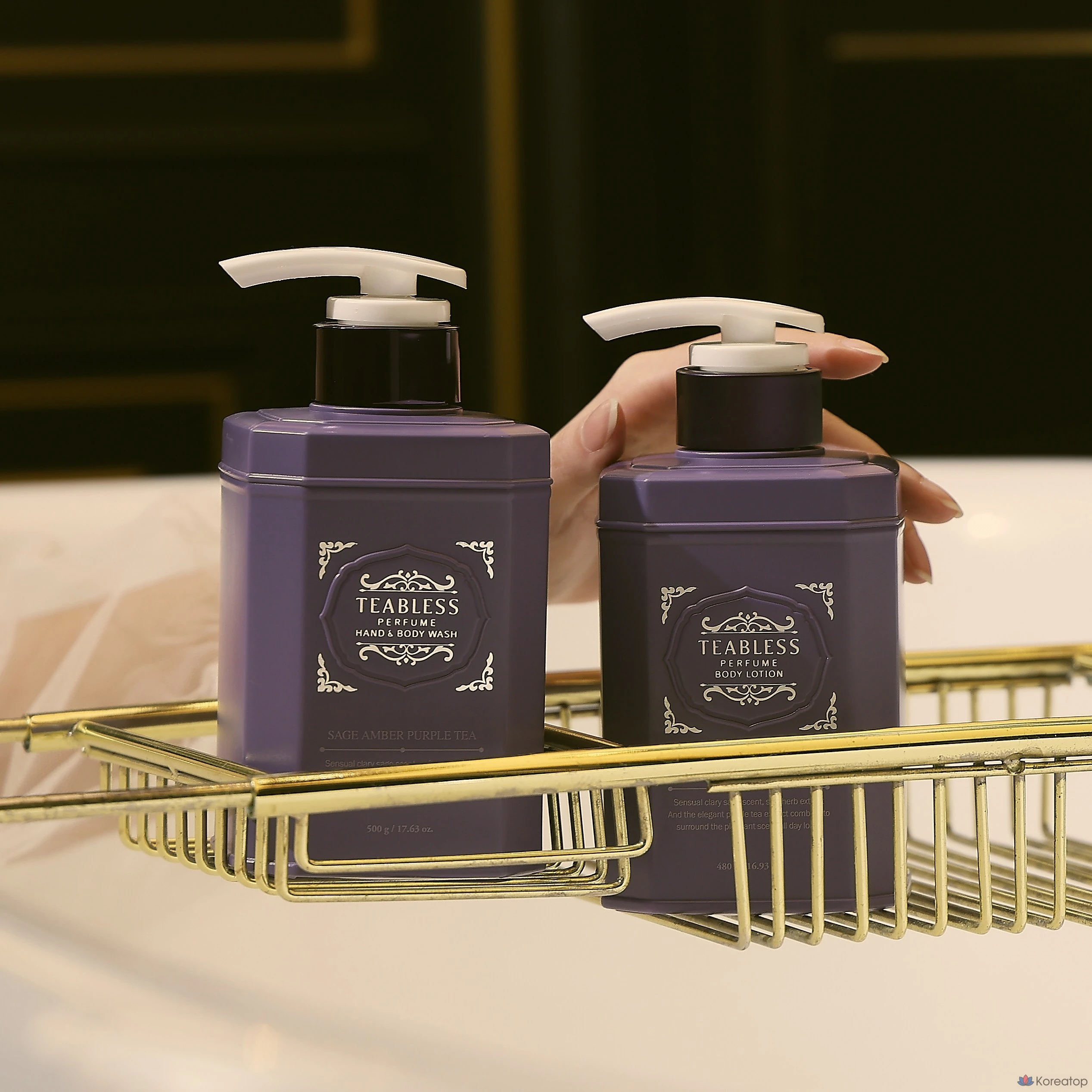 Teabless Sage Amber Purple Tea: лосьон для тела и гель для душа, 2 комплекта., фото 4