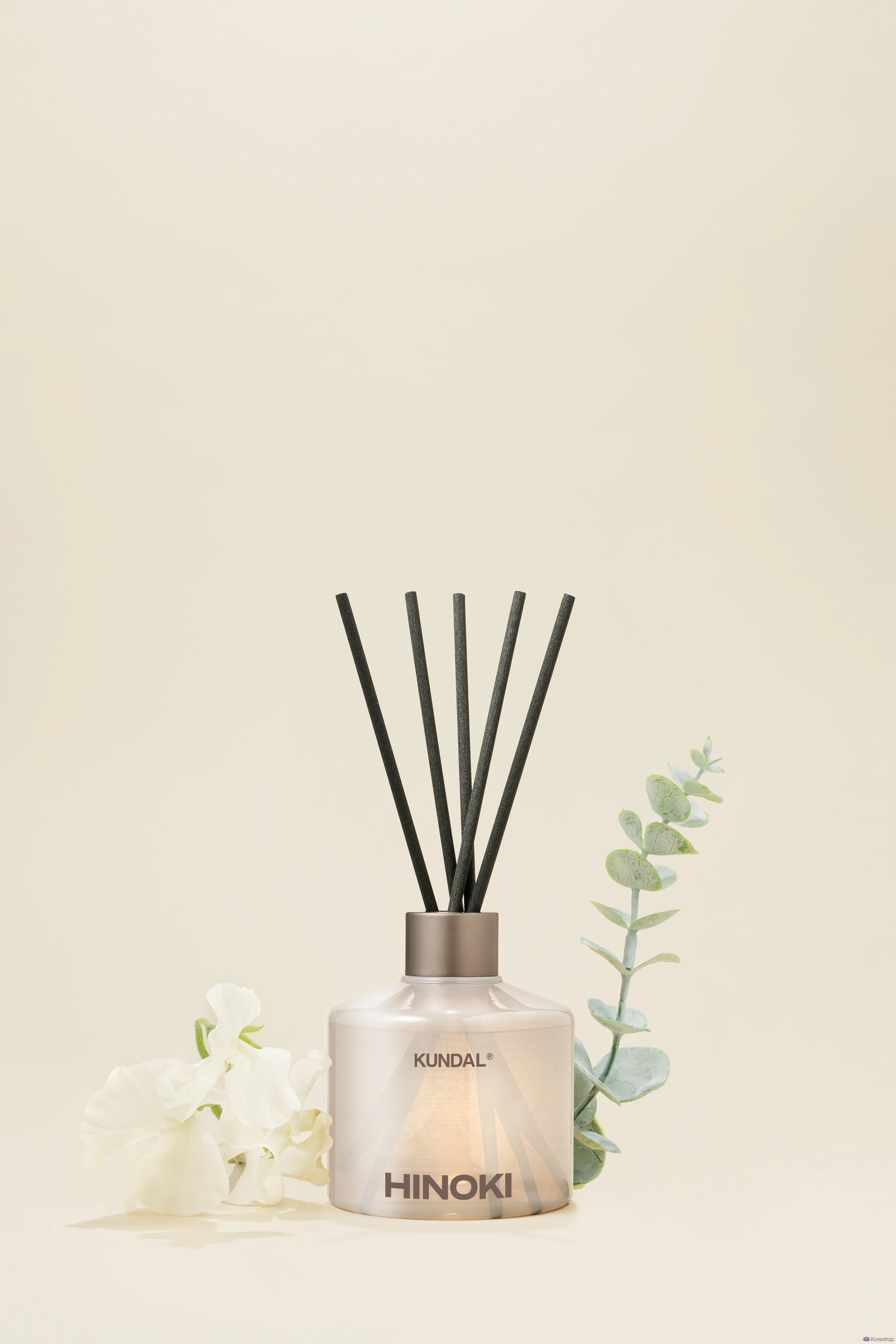 Набор Kundal: диффузор для духов + фибровые палочки, цвет хиноки, 200 мл, 1 комплект.