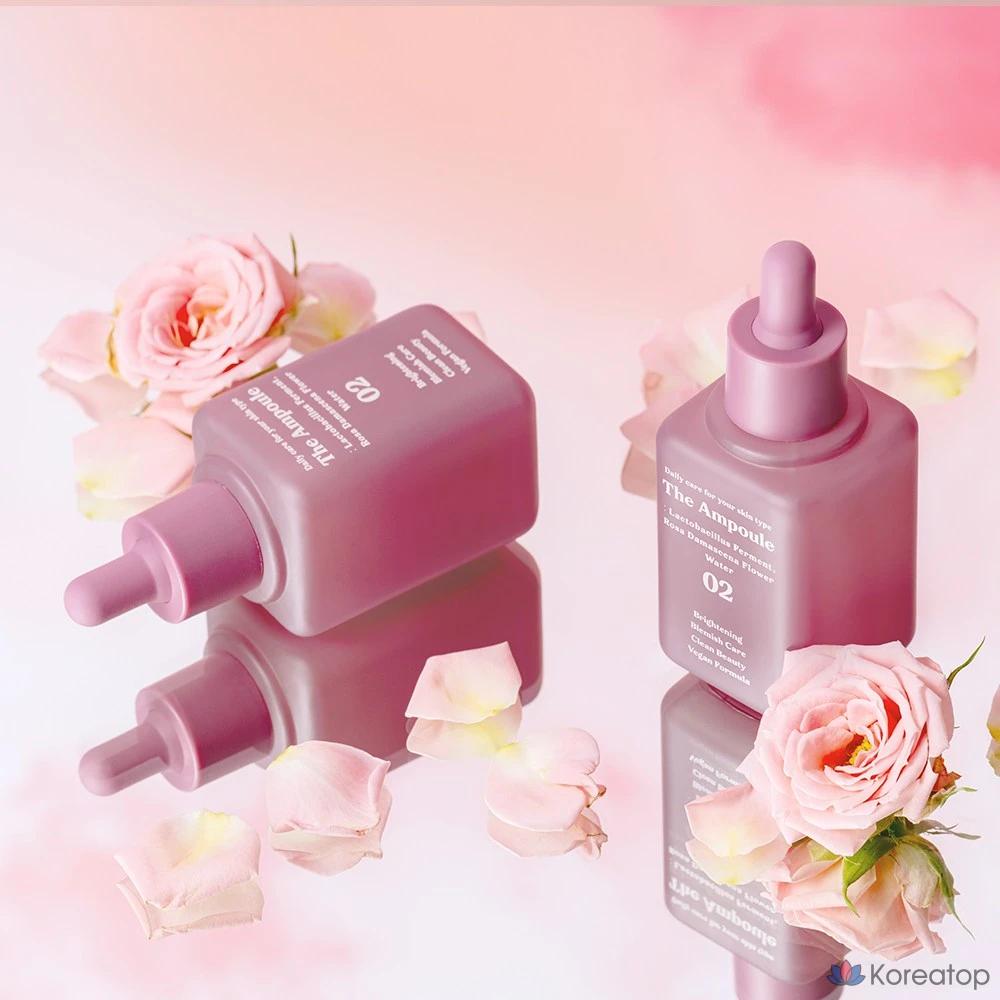 Сыворотка для ухода за кожей Dermashare The Ampoule Vegan Lactobacillus Damascus Rose Water Whitening Blemish Care Serum, 6 капсул, 60 мл, фото 4