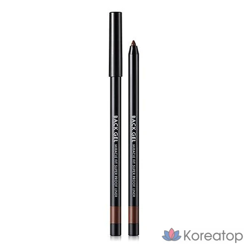 Карандаш для глаз Tony Moly Back Gel Miracle Fit Superproof Pencil Liner, 0.5g, цвет 01, насыщенный черный, 1 шт.