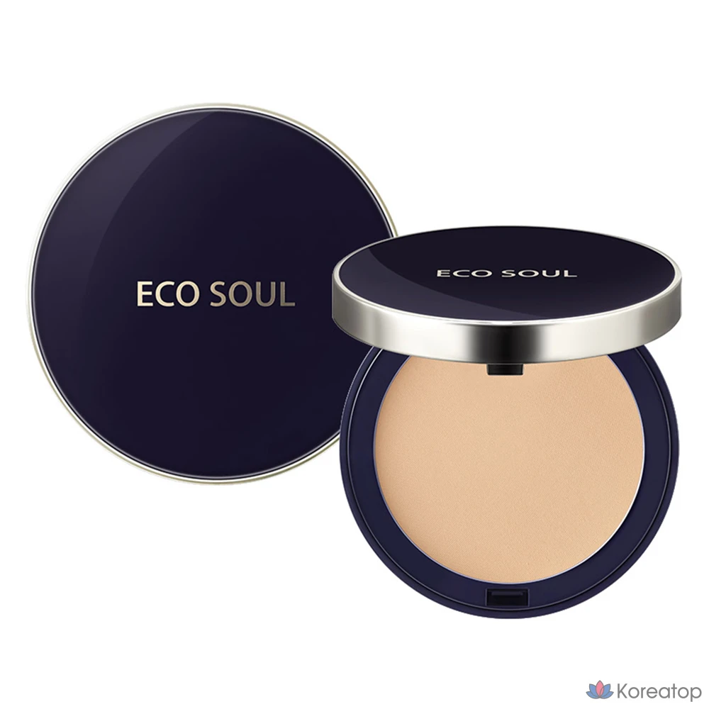 Тональный крем The Saem Eco Soul Perfect Cover Pact 11 г, оттенок 21 светло-бежевый, 1 шт.