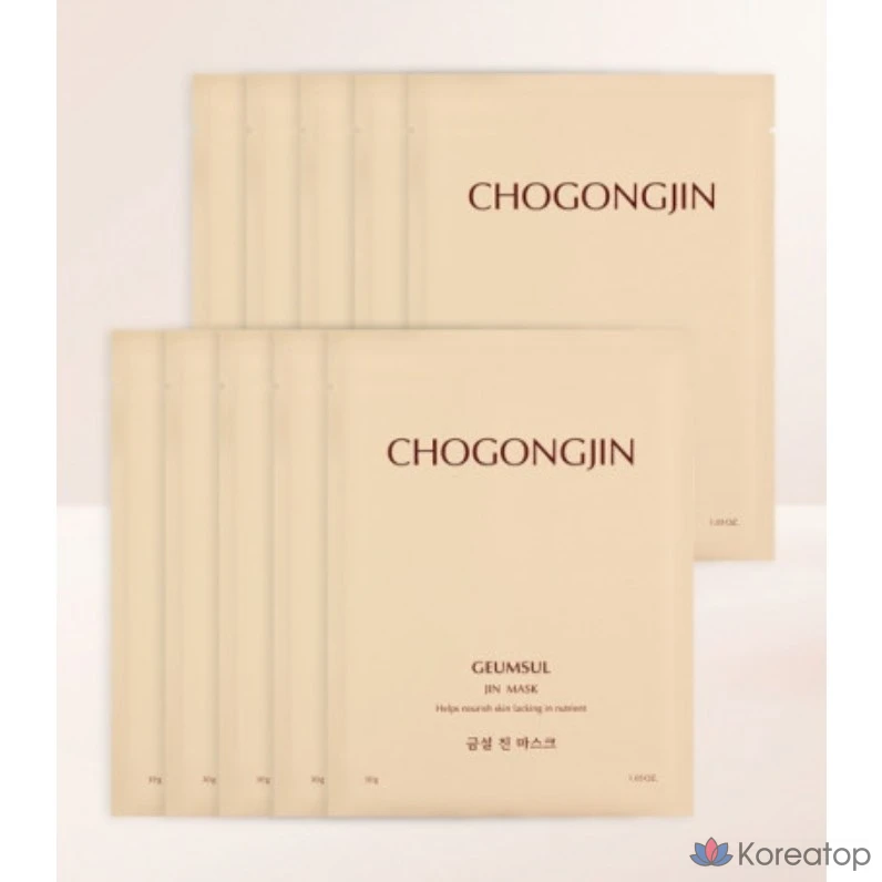 Маска Missha Chogongjin Gold Snow Jin, 30г, 4 шт, 10 листов