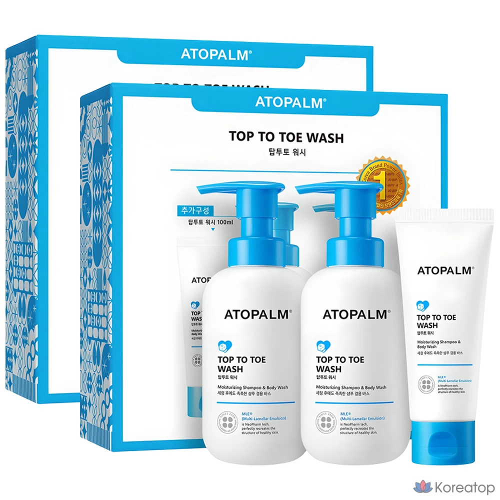 Гель для умывания Atopalm Top to Toe Wash 300 мл x 2 шт. + набор 100 мл, 2 набора