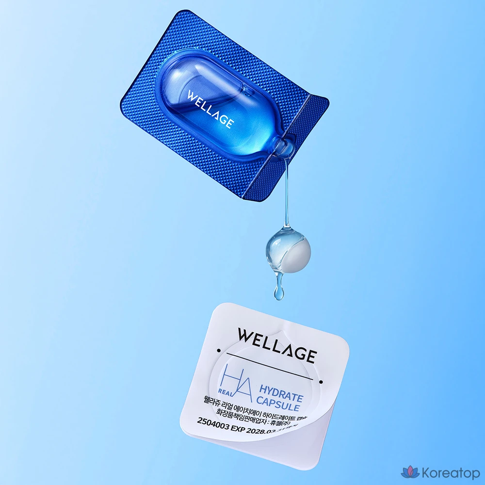 Набор для ухода WELLAGE Real Hyaluronic Capsule 10g + Ampoule 1ml One Day Kit, 2 шт.