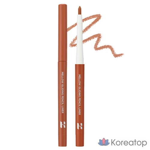 Holika Holika Mellow Gliding Pencil Liner, 0,3 г, оттенок 04 «Коралловое брюле», 1 шт.