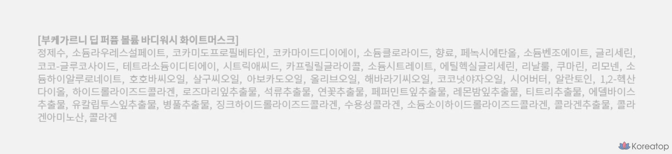 Гель для душа Bouquet Garni Deep Perfume Volume Body Wash White Musk, 1 л, 1 шт.