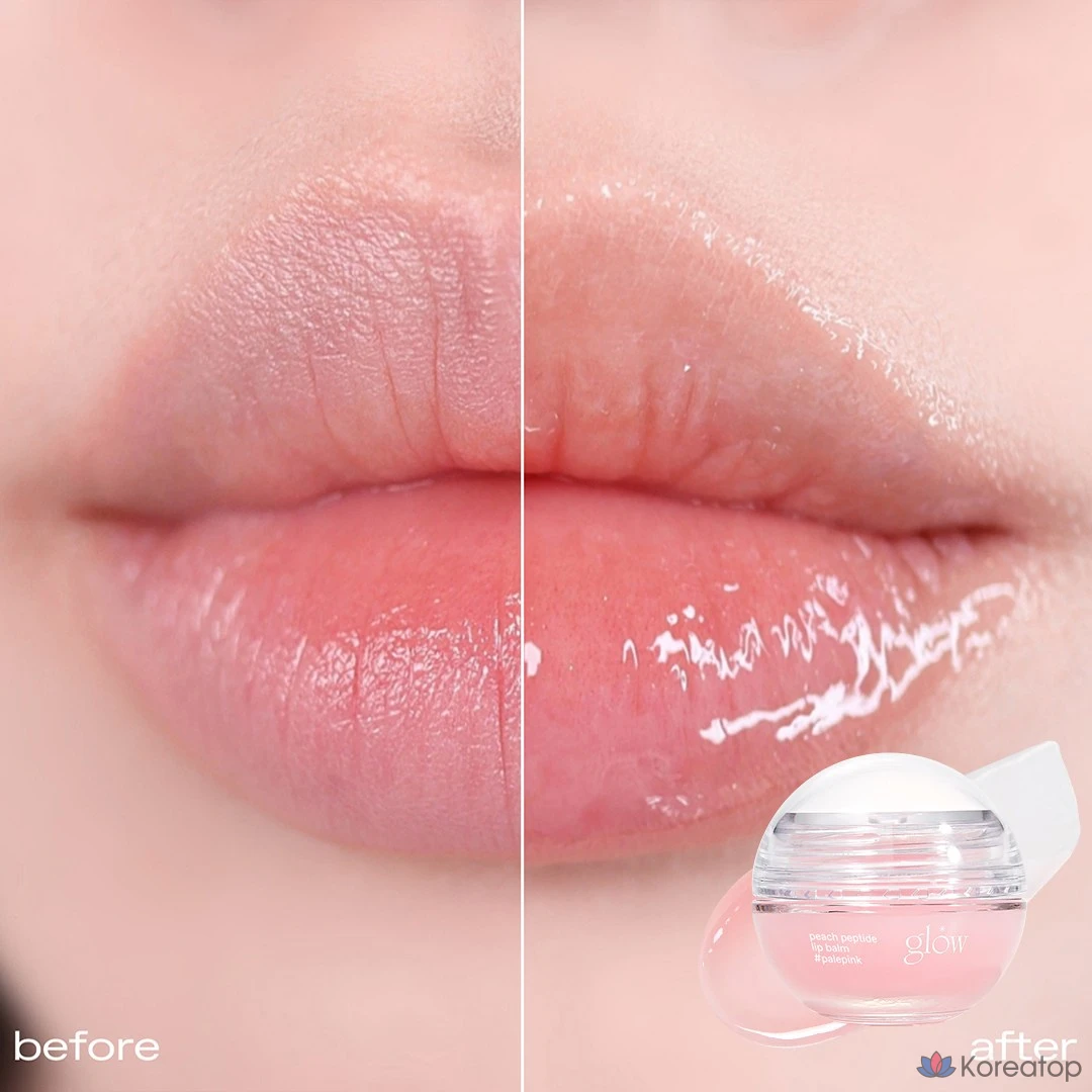 Бальзам для губ Glow Peach Peptide, #PalePink, 8 г, 1 шт., фото 2