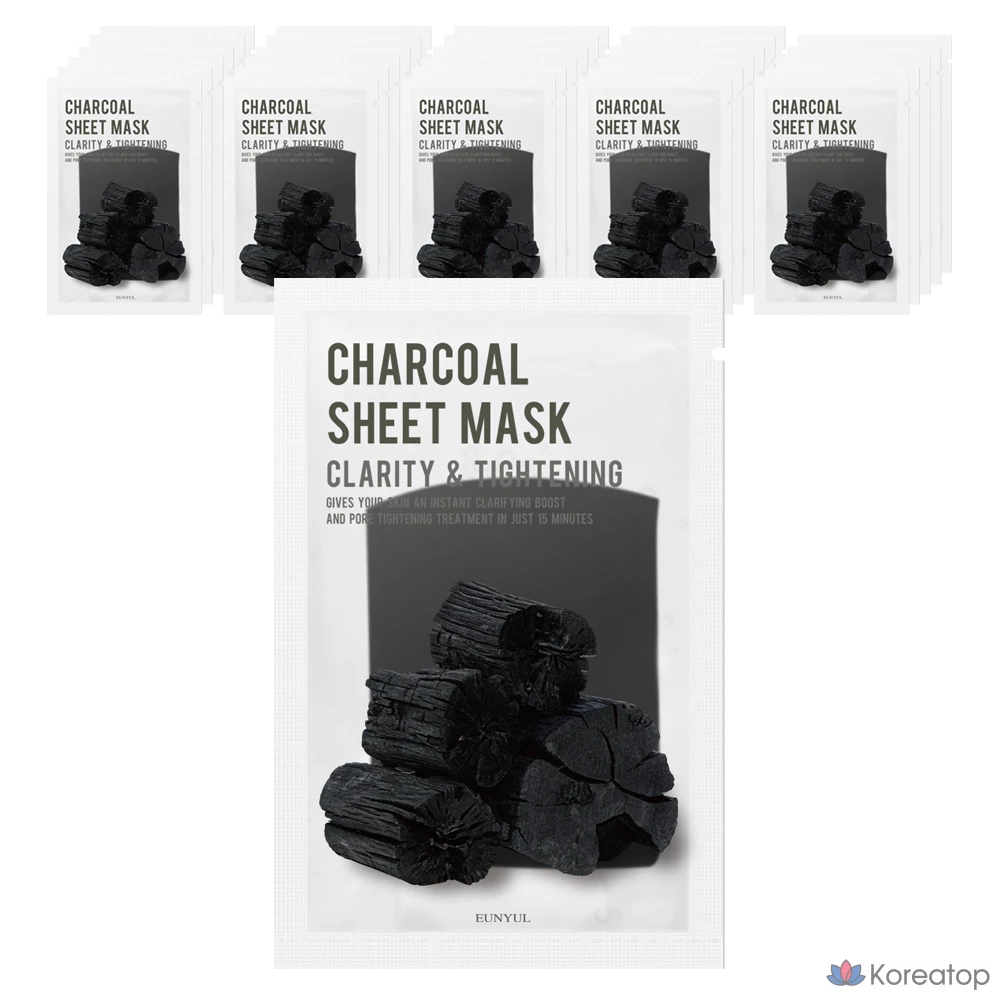 Набор угольных масок Eunyul Purity, 1 упаковка, 60 листов.