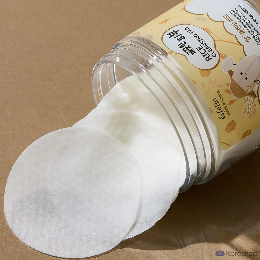 Рисовые очищающие подушечки Esfolio, Средней интенсивности, Очищение рисовой водой, 1 упаковка, 60 листов