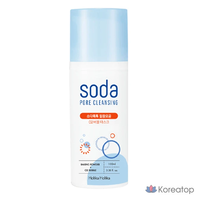 Очищающая пенка для лица Holika Holika Soda Tok Tok Pore Cleansing O2 Bubble Mask Cleansing Foam, 100 мл, 1 шт.