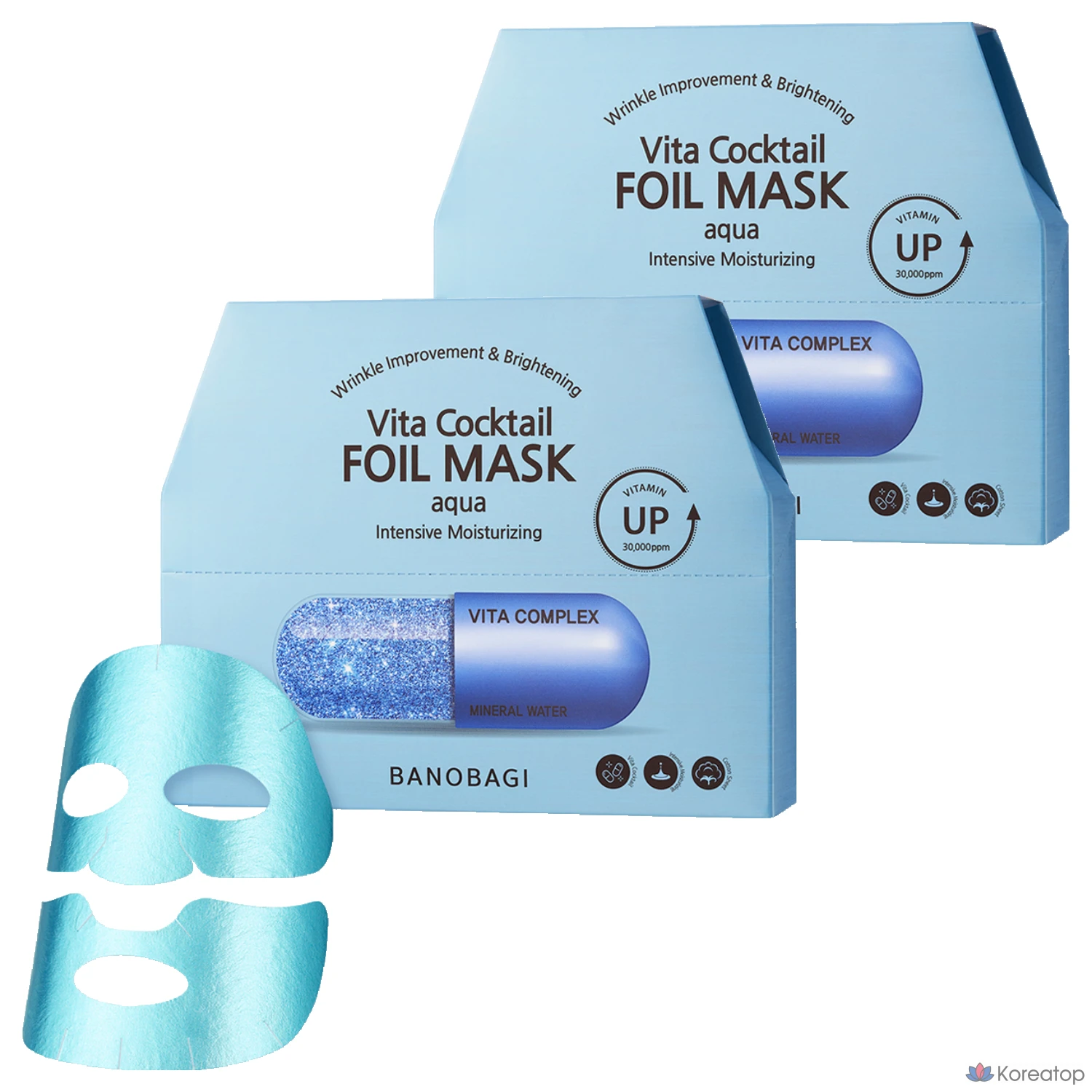 Тканевая маска для лица Banobagi Vita Cocktail Foil Mask Aqua, 20 шт.