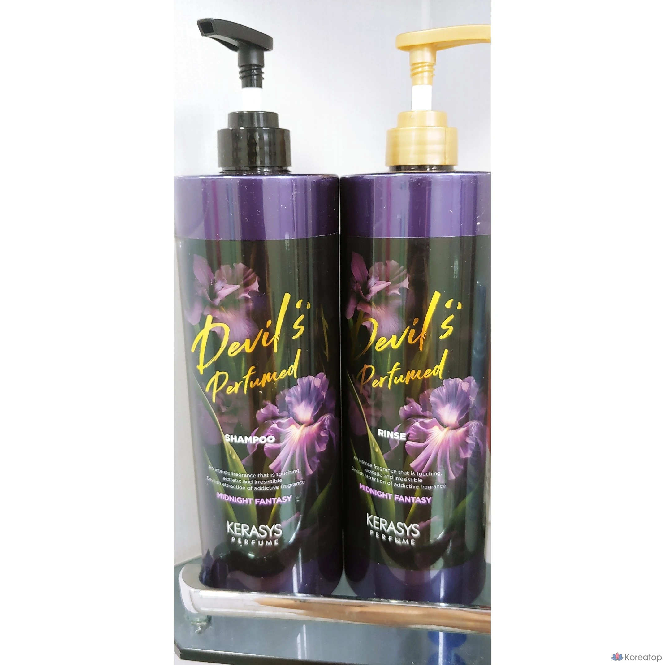 Набор шампуней и ополаскивателя KeraSys Devil's Perfume Fantasy: шампунь 1 л + ополаскиватель 1 л.