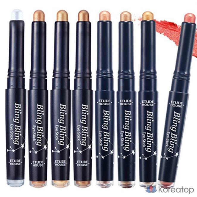 Тени-карандаш для век Etude House Bling Bling, 1,4 г, оттенок White Shooting Star, 1 шт.