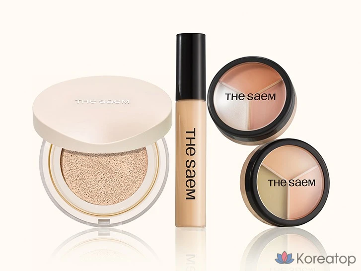 Консилер The Saem Cover Perfection Triple Pot Concealer, оттенок 07 Pink Beige, 1 шт., фото 5