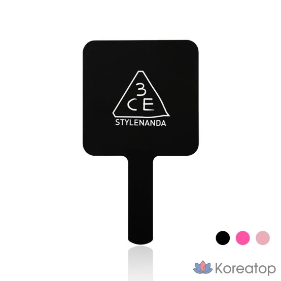 Миниатюрное квадратное ручное зеркало 3CE, розовое, 1 шт.