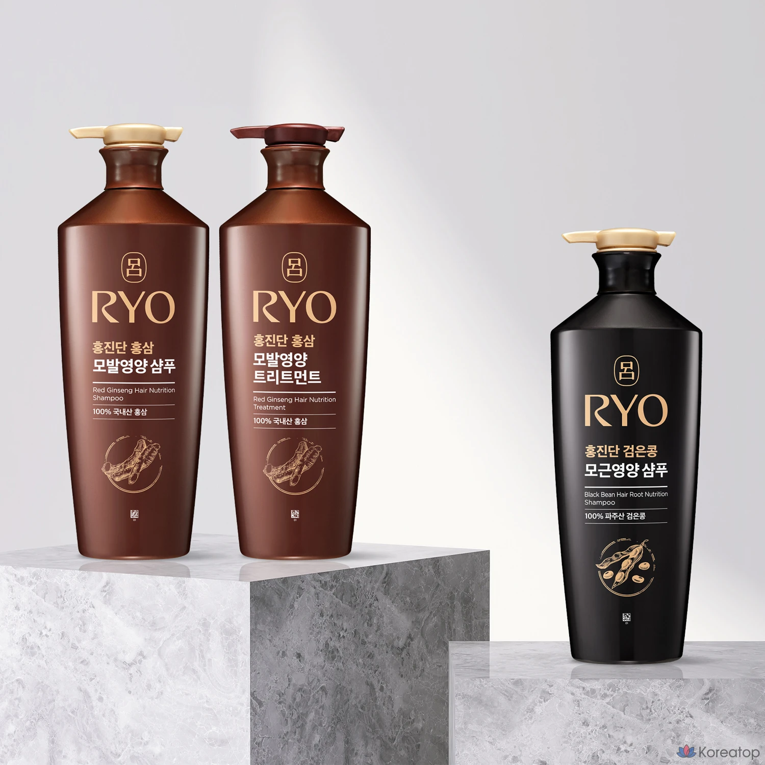 Питательная маска для волос Ryo Hongjindan с красным женьшенем и ароматом белых цветов, 1 шт., 820 мл