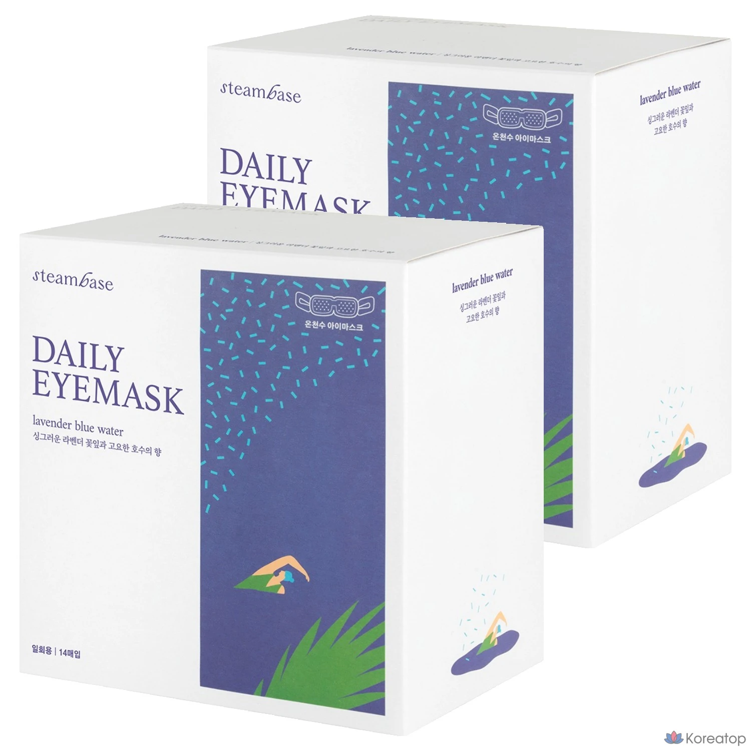 Маска для глаз Steambase Daily Eye Mask с ароматом лаванды, 14 листов, 2 упаковки.