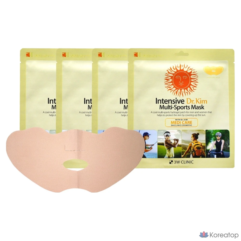 Набор спортивных масок 3W Clinic Intensive Dr. Kim Multi-Sport Mask Pack, 1 упаковка, 4 упаковки