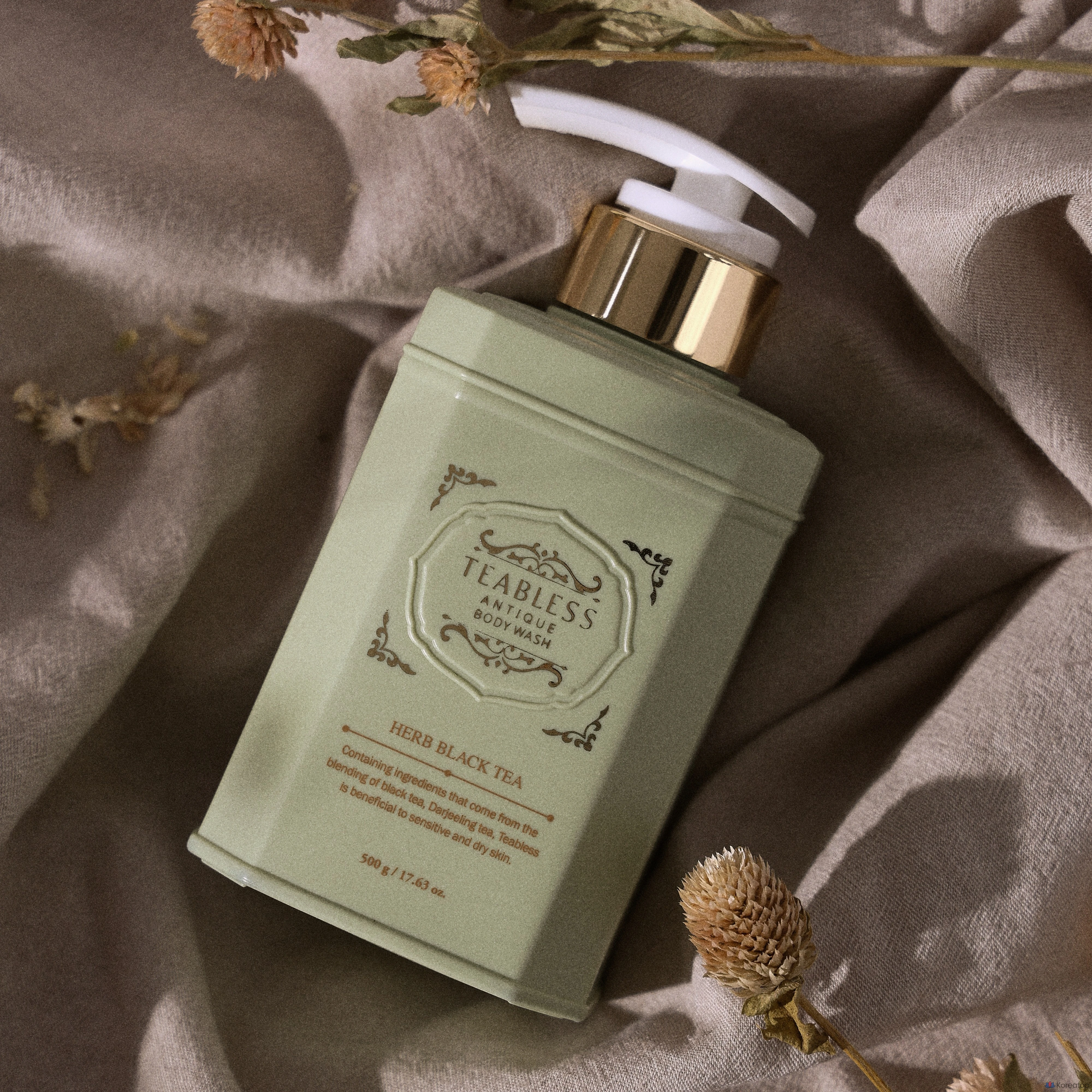 Гель для душа TEABLESS Herb Black Tea Antique с травяным ароматом, 500 г, 1 упаковка