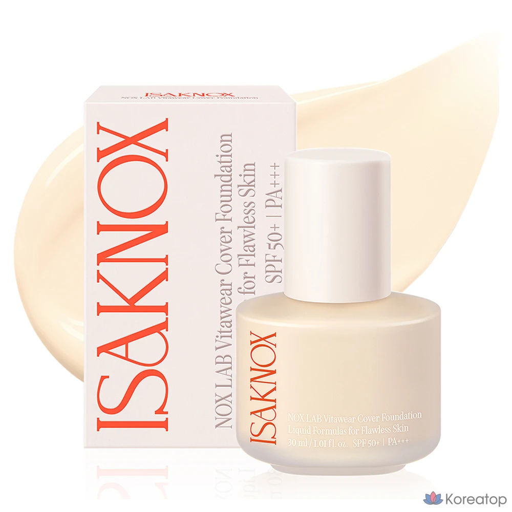 Тональный крем Isa Knox Noxlab Vitawear Cover Foundation, 30 мл, № 19, оттенок Pure Beige, 1 шт.