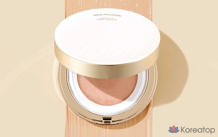 Сменный блок для тонального крема The Face Shop FMGT Gold Collagen Ampoule Mesh Cushion Refill, 13g, 203 Natural Beige, 1 шт., фото 2