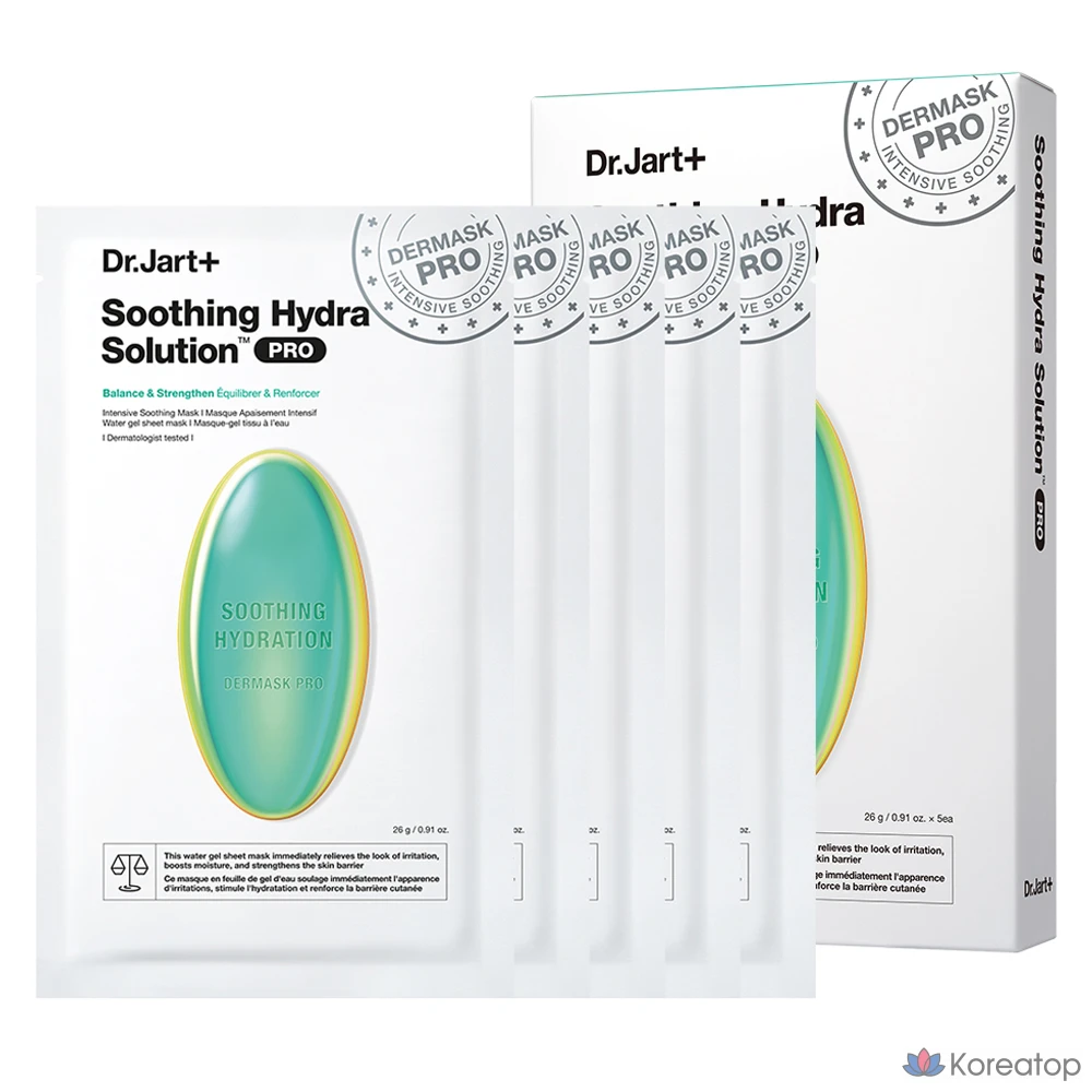 Dr. Jart+ Dermask Soothing Hydra Solution Pro, 26 г, 5 штук, 1 упаковка