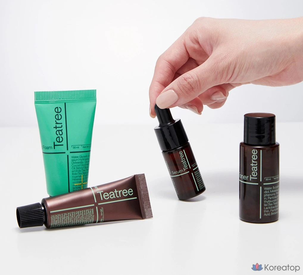 Набор Mediheal Tea Tree Calming Trial Kit: очищающая пенка 30 мл + тоник 30 мл + сыворотка 10 мл + крем 20 мл (1 комплект).