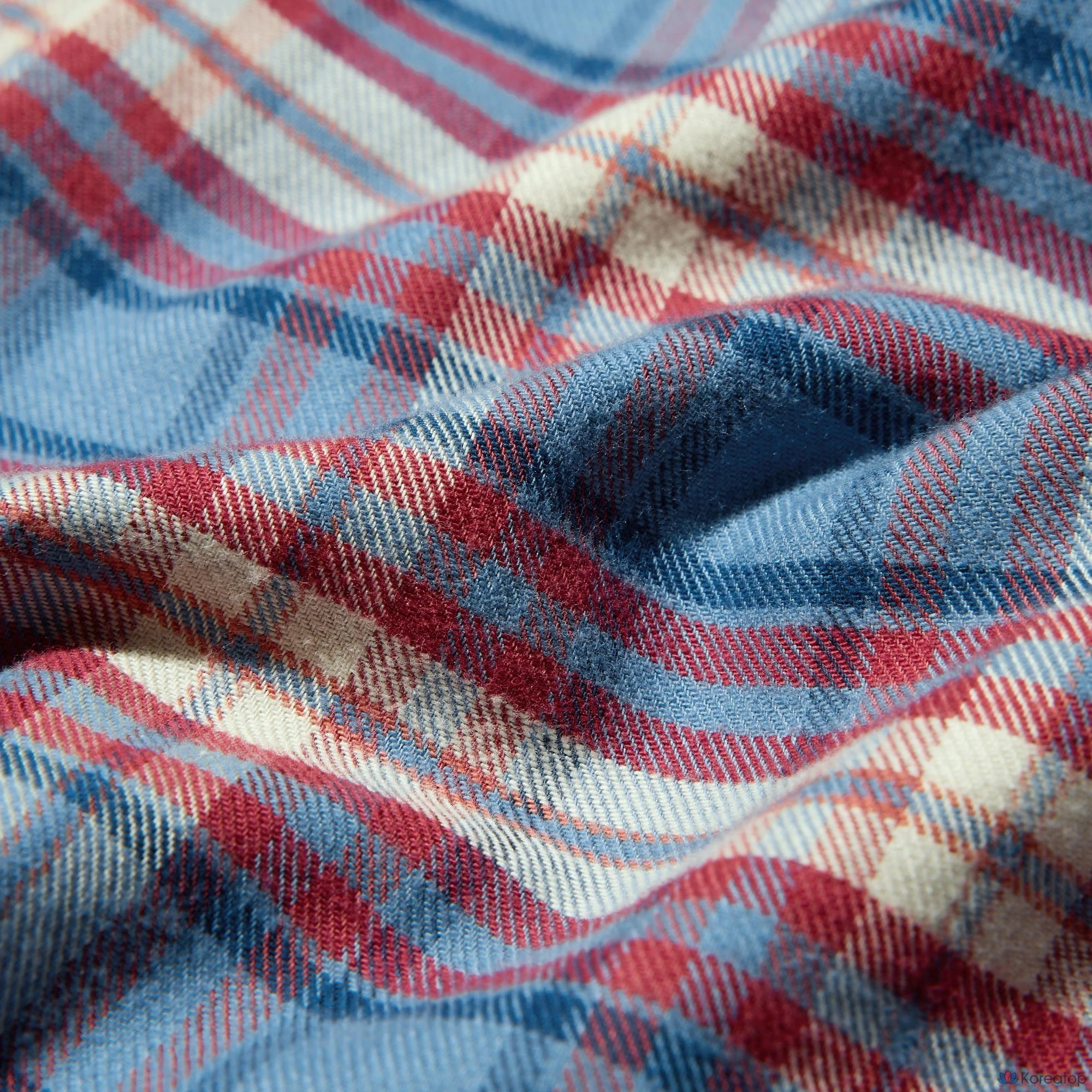 Пижама Uniqlo Flannel Pajama Long Sleeve, в клетку