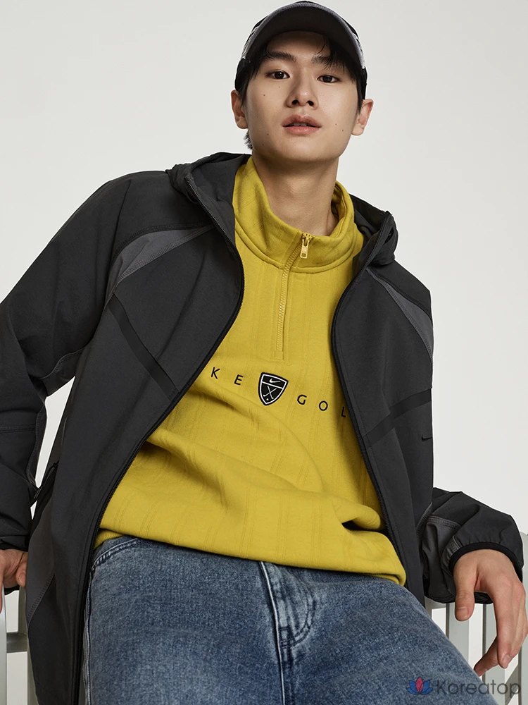Топ для гольфа мужской Nike Fairway Fresh Therma-FIT Oversized Half-Zip