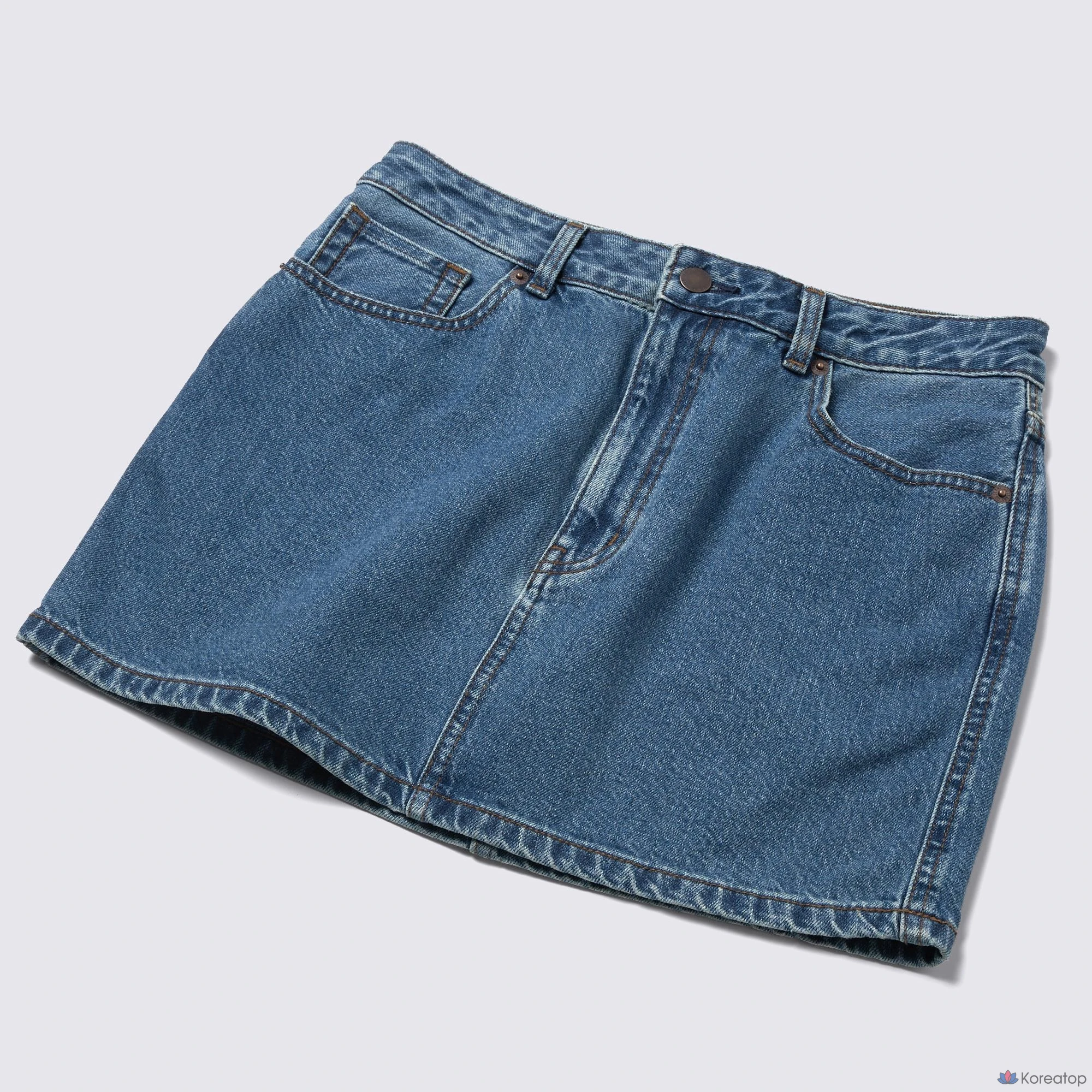 Мини-юбка джинсовая Uniqlo Low Waist Denim Mini Skirt