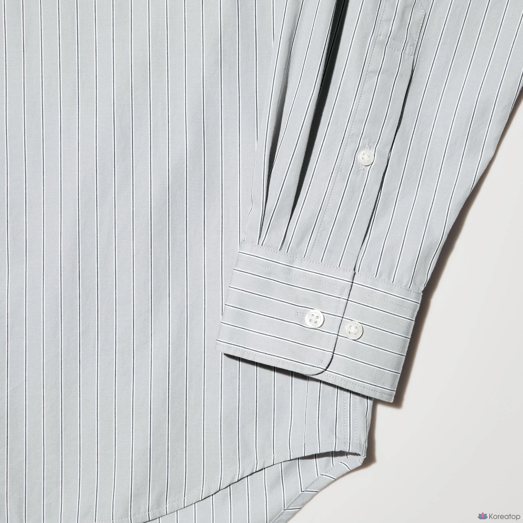 Рубашка Uniqlo Broadcloth Shirt Regular Collar Stripe B