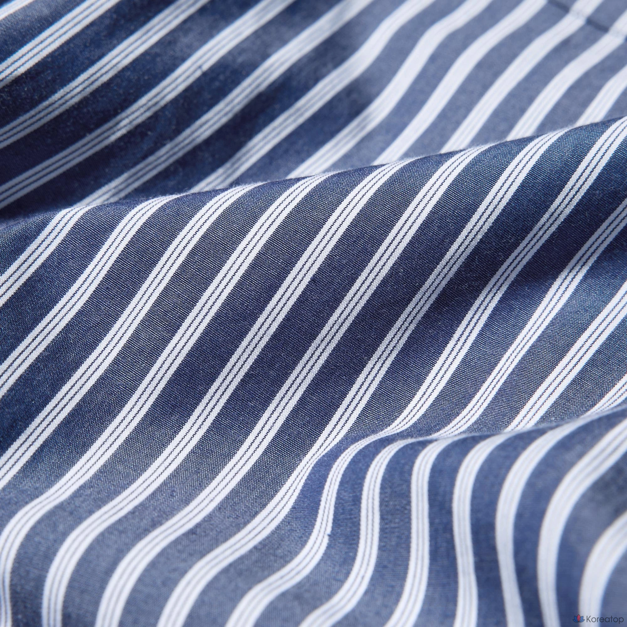 Рубашка Uniqlo Broadcloth Shirt Button-Down Collar Stripe E