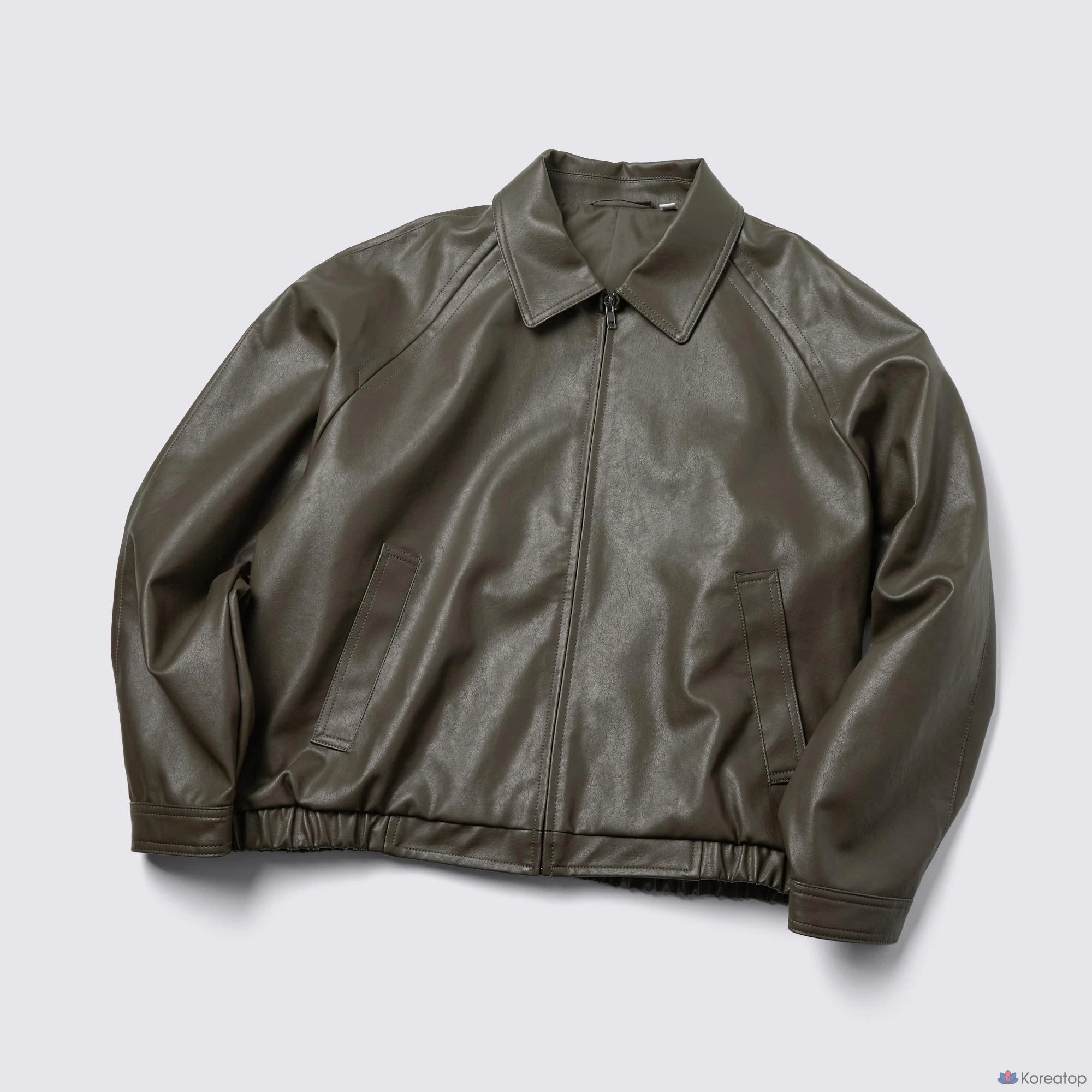 Куртка на молнии Uniqlo Faux Leather Zip-Up Jacket
