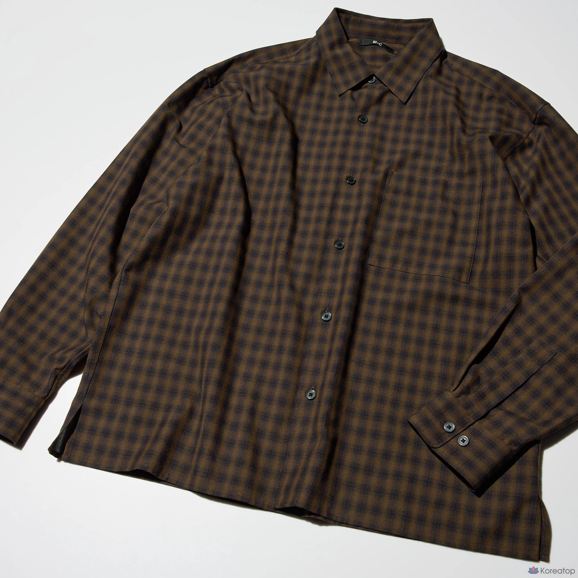 Рубашка Uniqlo Easy Care Soft Shirt, в клетку