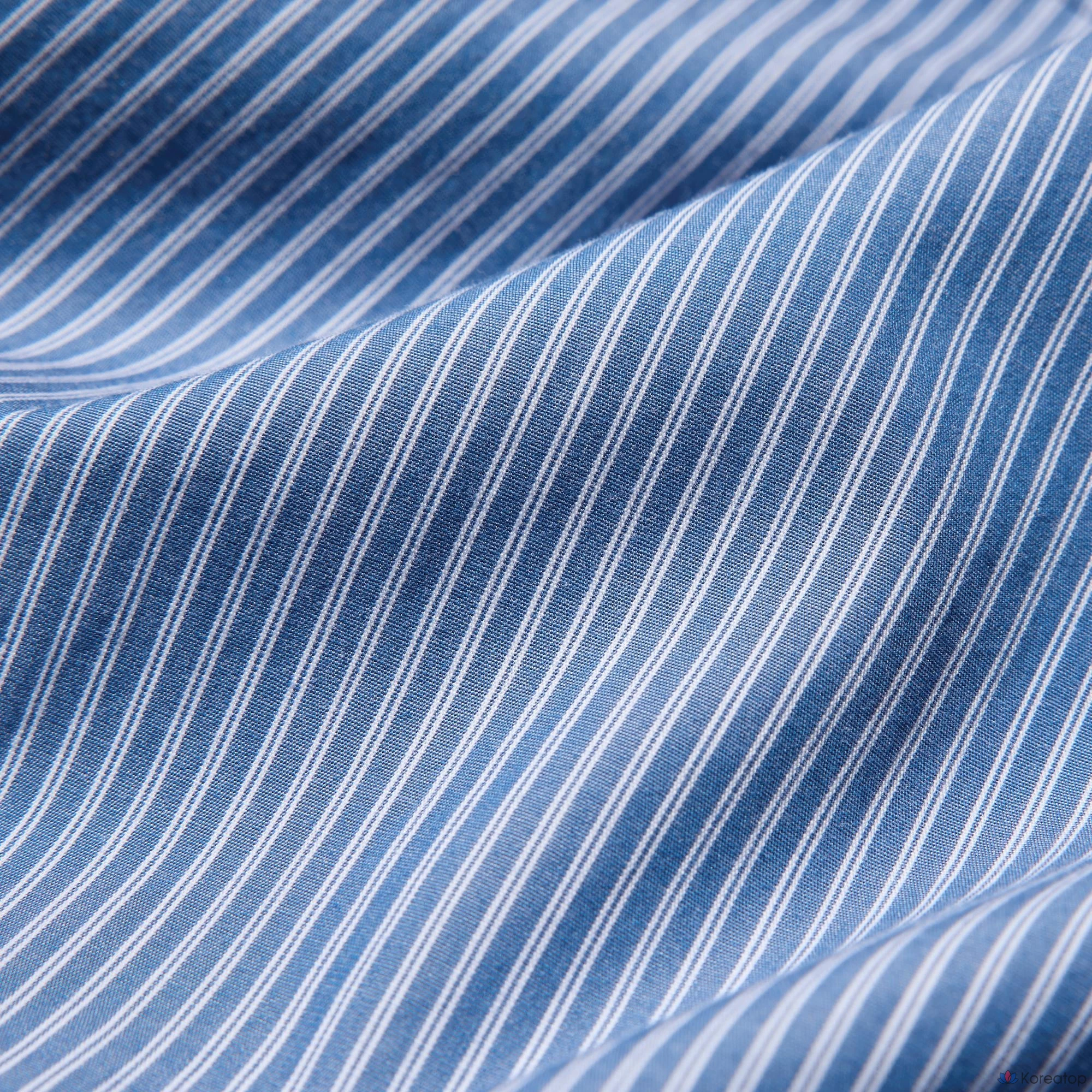 Рубашка Uniqlo Broadcloth Shirt (Button-Down Collar) Stripe D