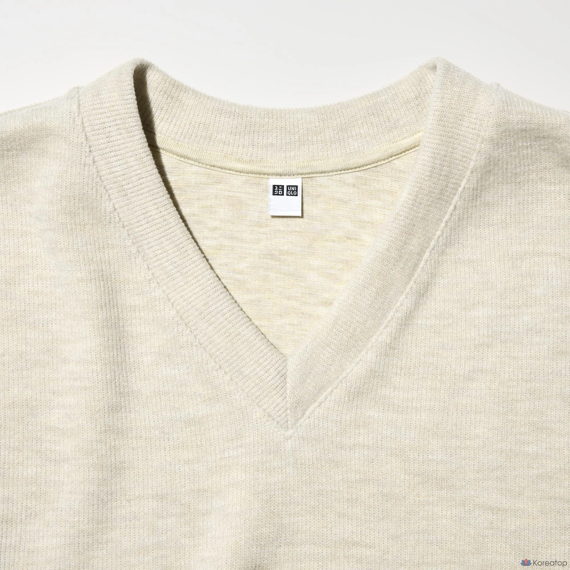 Футболка Uniqlo Rib Knit Fleece V-Neck T