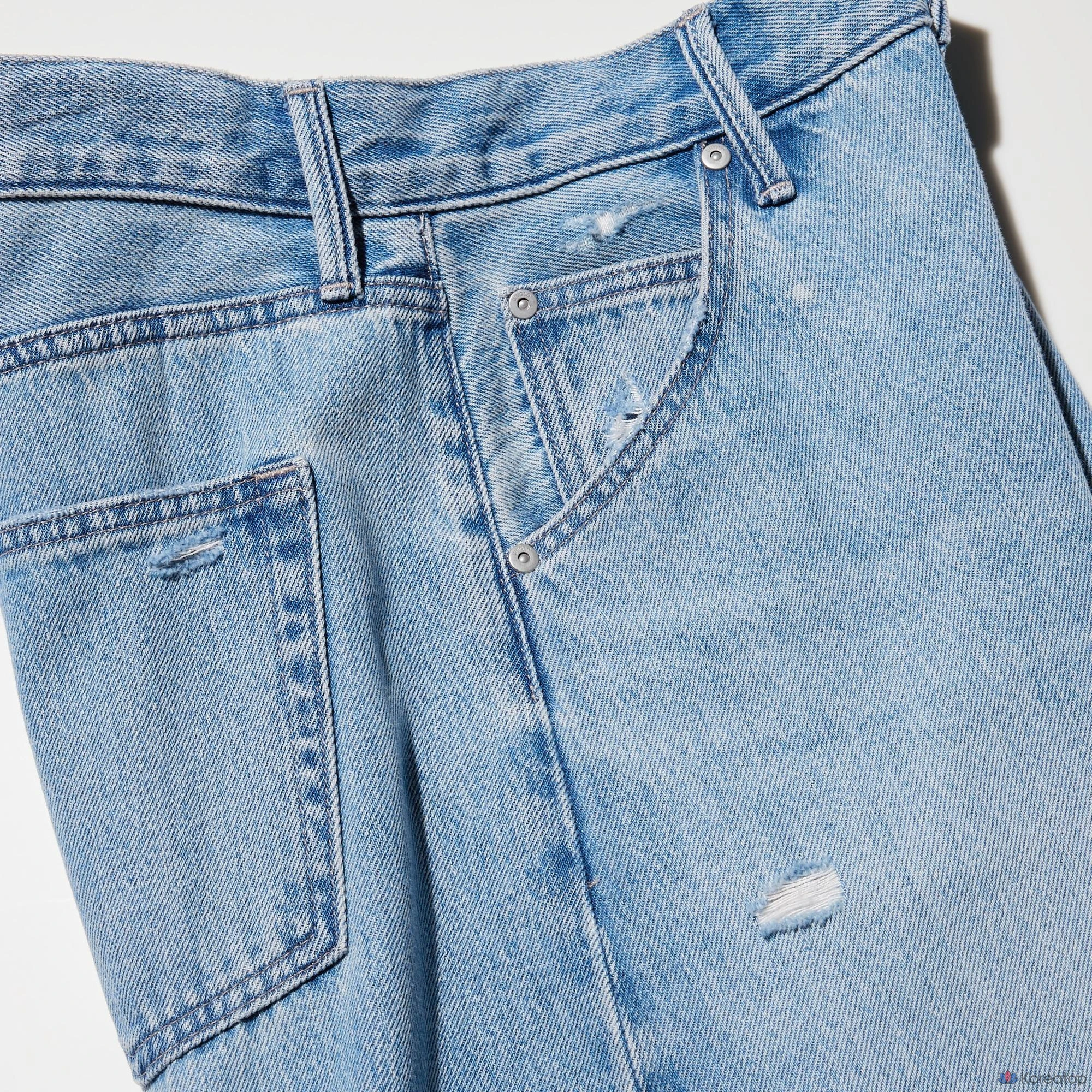Джинсы Uniqlo Baggy Barrel Leg Jeans, длина 80 см, удлиненные